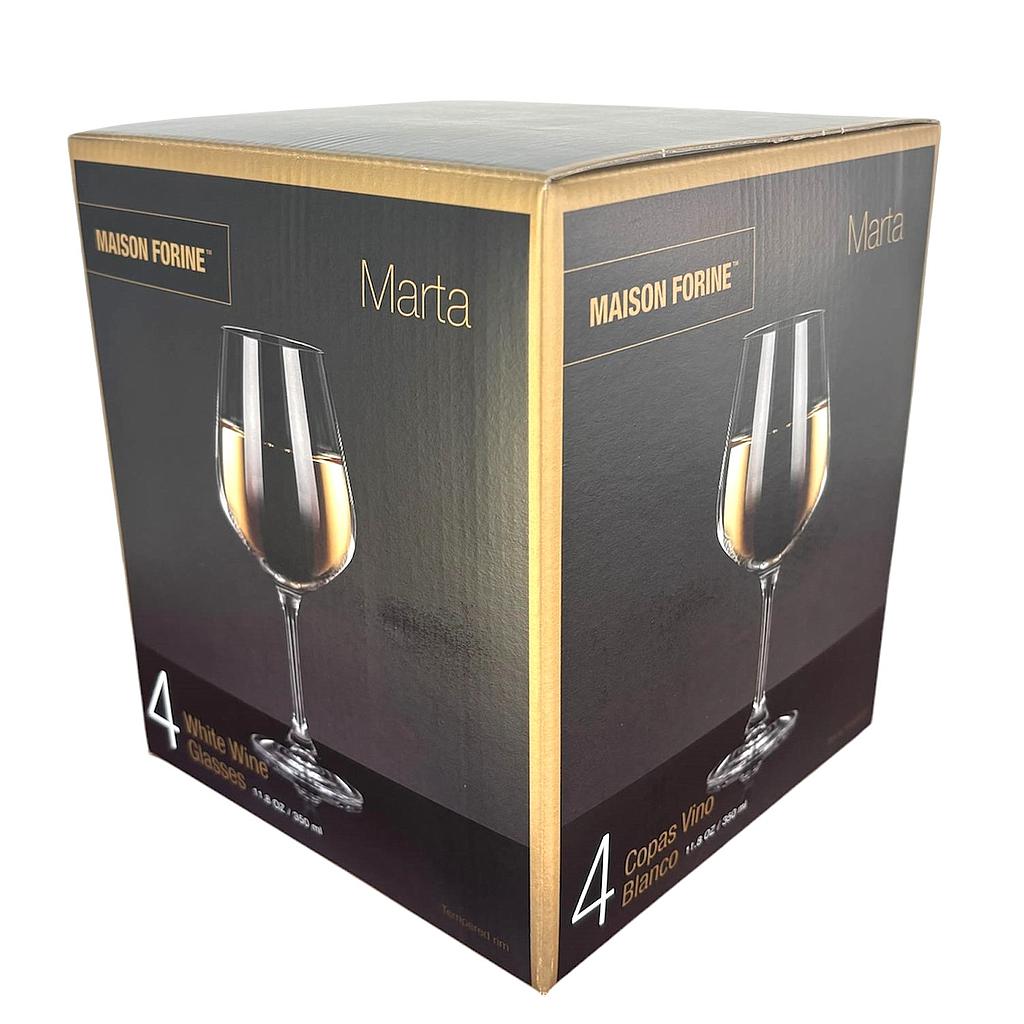 Marta Cristallin 350 Ml  Verre À Vin Ensemble De 4