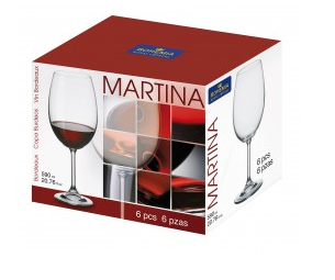 Martina Cristallin 590 Ml  Verre À Bordeaux Ensemble De 6