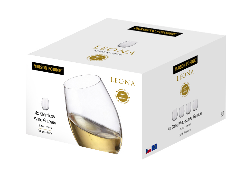 Leona Crystalline 590 Ml Stemless Wine Glass 4PK