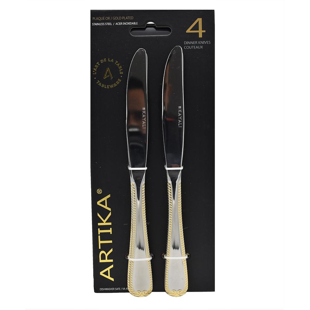 Ensembles De 4 Couteau de Table / Or Artika
