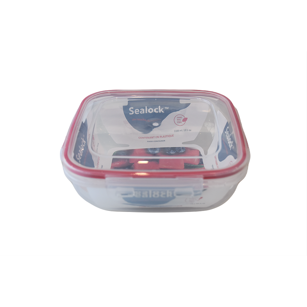Conteneur De Rangement Carré En Plastique Sealock 1.1 L