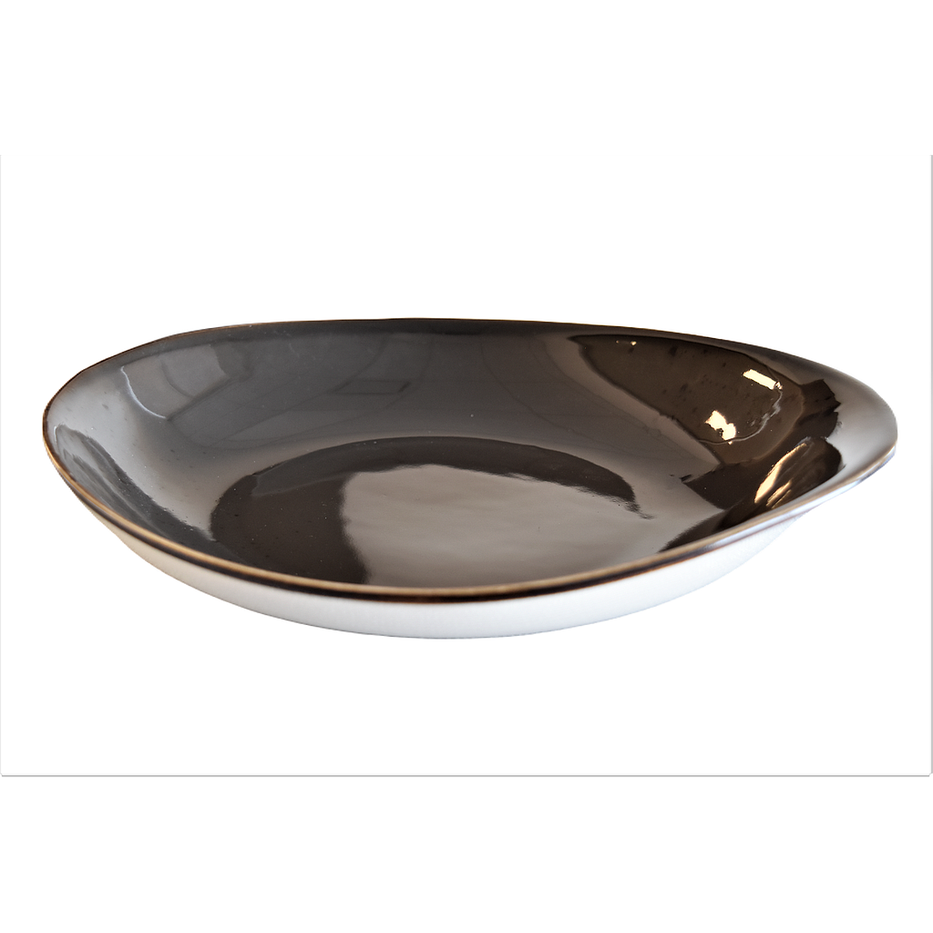  &quot;Terra&quot; 11&quot;X9.5&quot; Assiette Ovale Dap-Brun
