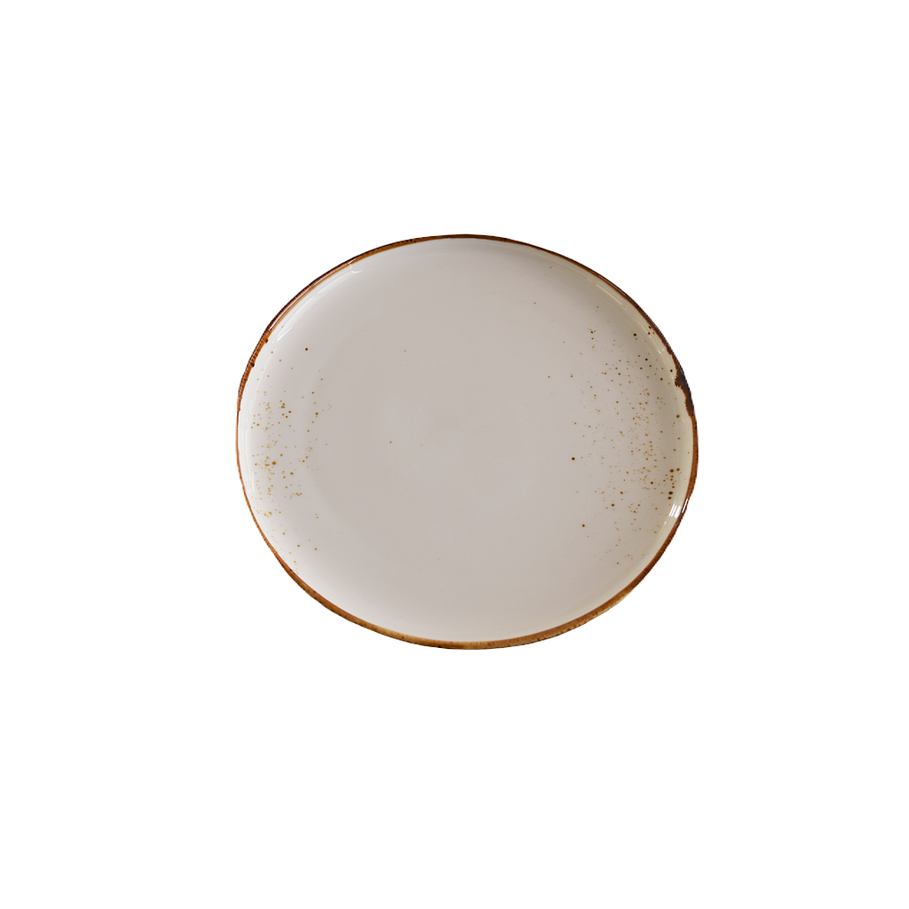 &quot;Terra&quot; Assiette Ronde 9.25'' Dap-Blanc