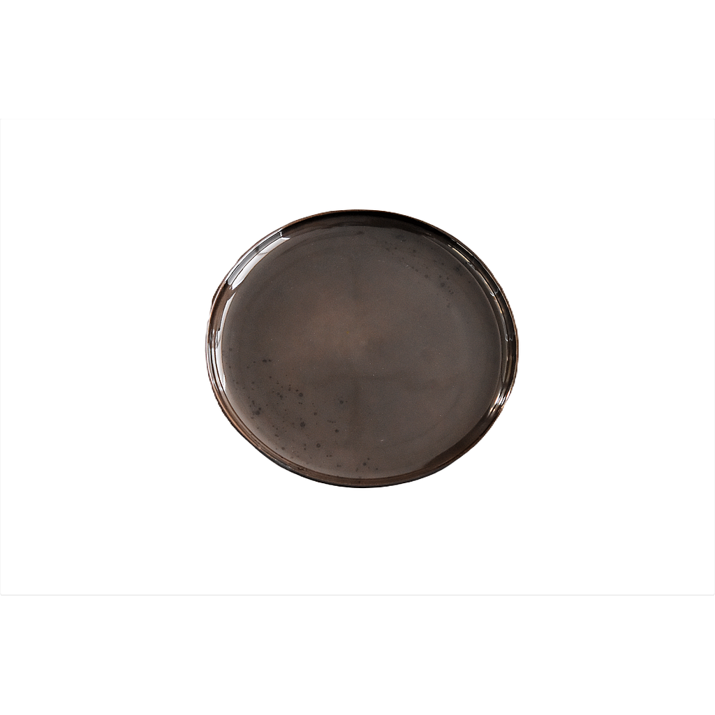 &quot;Terra&quot; 7&quot; Round Plate Dap-Brown