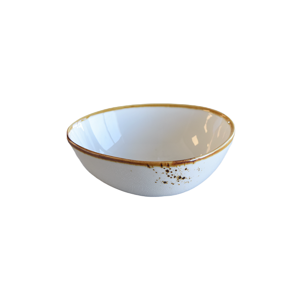 "Terra" 6.25" Oval Bowl Dap-White