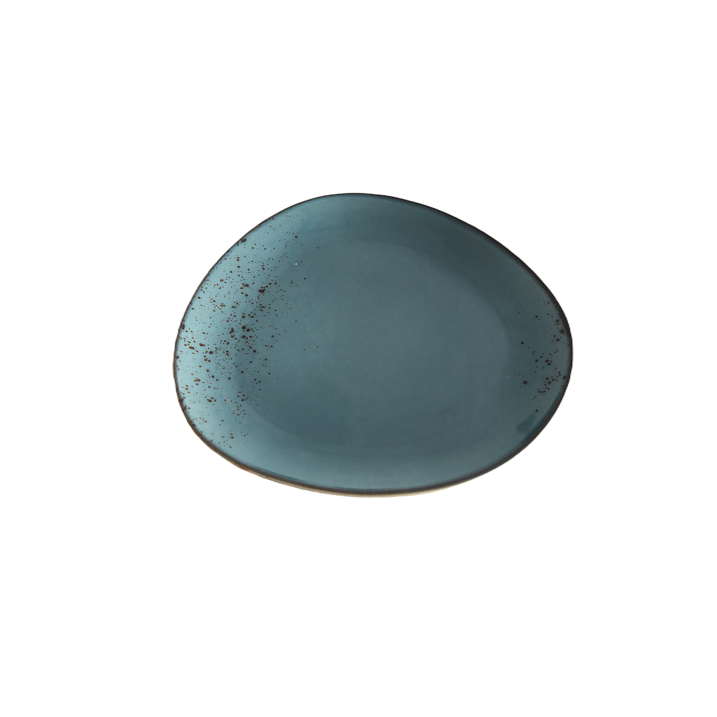 "Terra" Assiette Triangulaire Dap-Nouveau Bleu 10.25"
