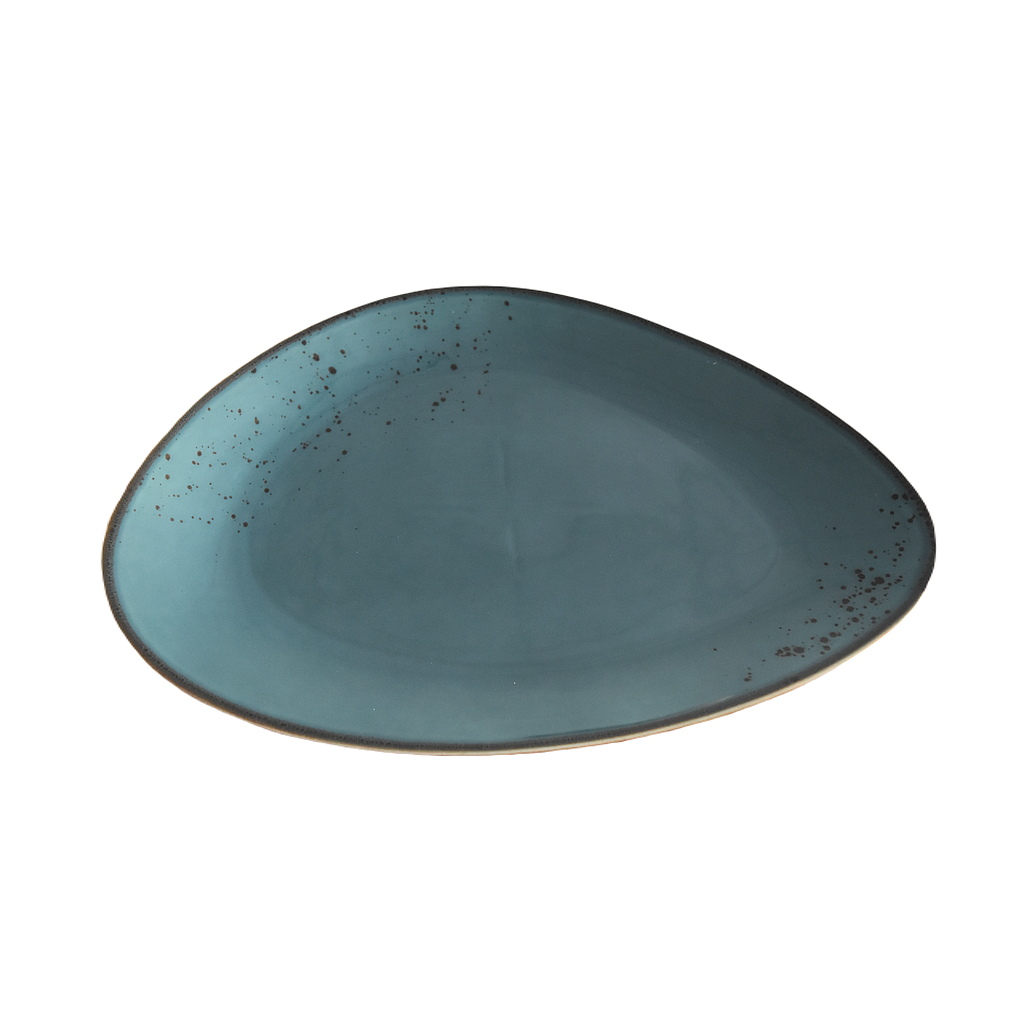 &quot;Terra&quot; 14.5&quot; Assiette Triangulaire Dap-Nouveau Bleu