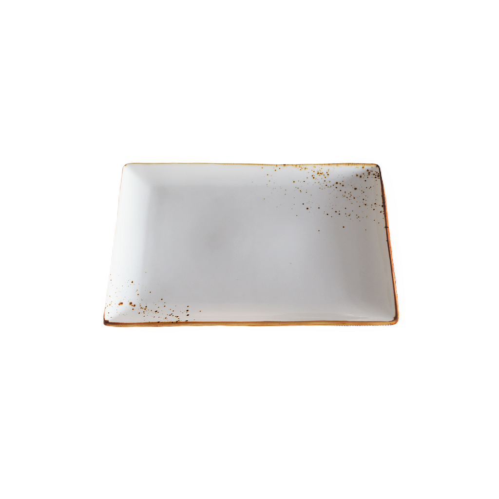 "Terra" 11"X6.75" Assiette Rectangulaire Dap-Blanc