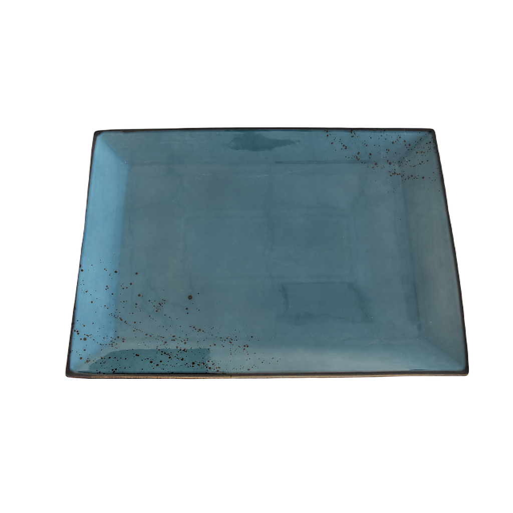 &quot;Terra&quot; 14&quot;X10&quot; Assiette Rectangulaire Dap-Nouveau Bleu
