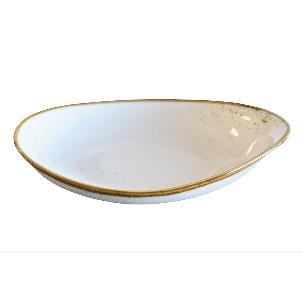 &quot;Terra&quot; Assiette Speciale Ovale 11'' X 9.5'' Dap-Blanc