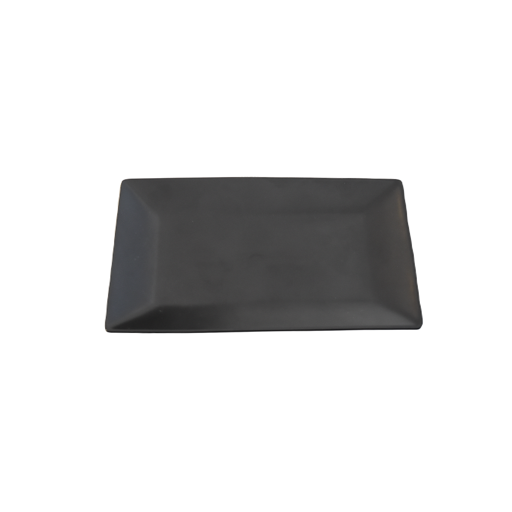 &quot;Terra&quot; 8.5&quot;X5&quot; Assiette Rectangulaire Noir
