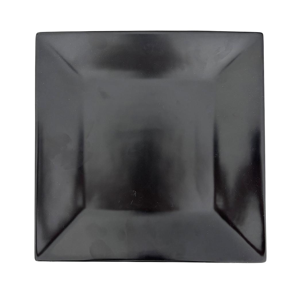 "Terra" Assiette Carrée 10"X10" Noir