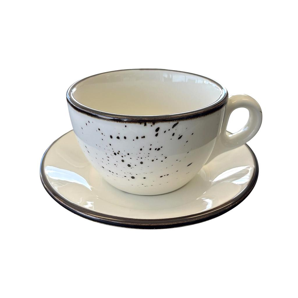 &quot;Terra&quot; 240 ML Tasse et Soucoupe Dap-Charcoal