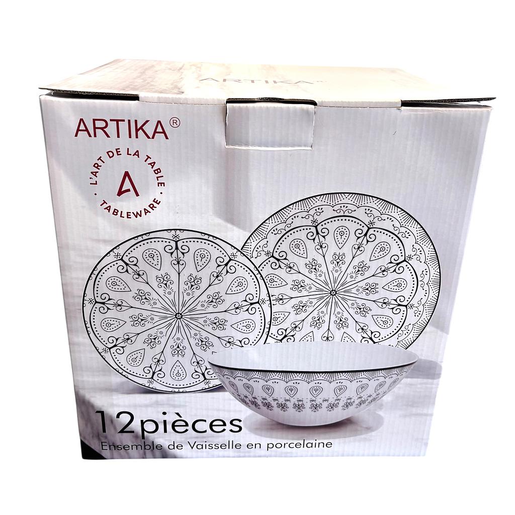 Artika Ensemble de Vaisselle 12 Mcx