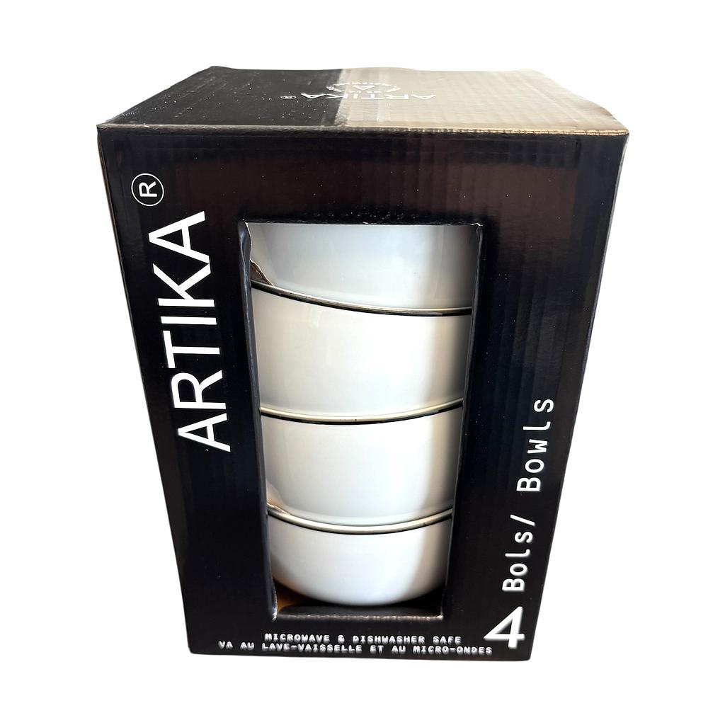 Ensemble de 4 Bols Artika 5.5&quot; en porcelaine