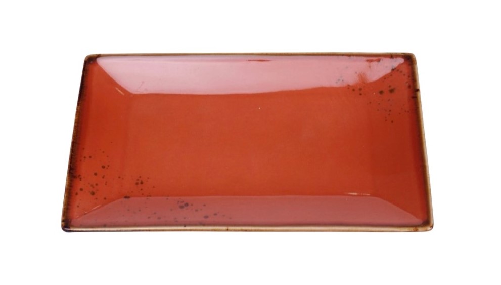 "Terra" 10.4"X6.3" Assiette Rectangulaire Dap-Terracotta
