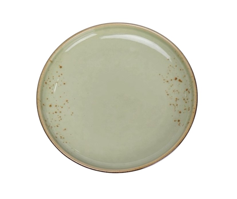 "Terra" Assiette Ronde 9.25'' Dap-Vert Pâle
