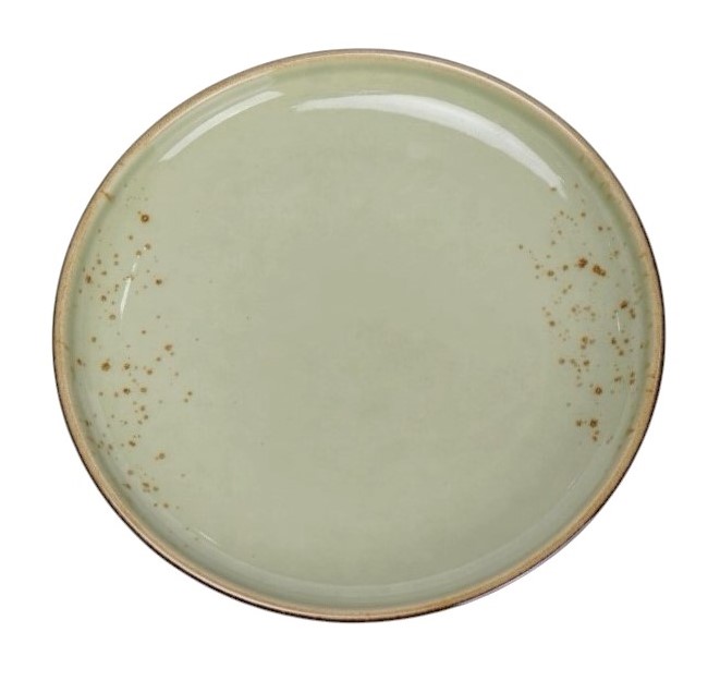 "Terra" Assiette Ronde 11'' Dap-Vert Pâle
