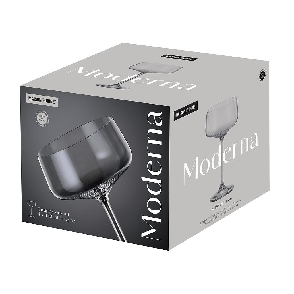 Moderna Cristallin 430 Ml Ensemble De 4 Verre À Coctail