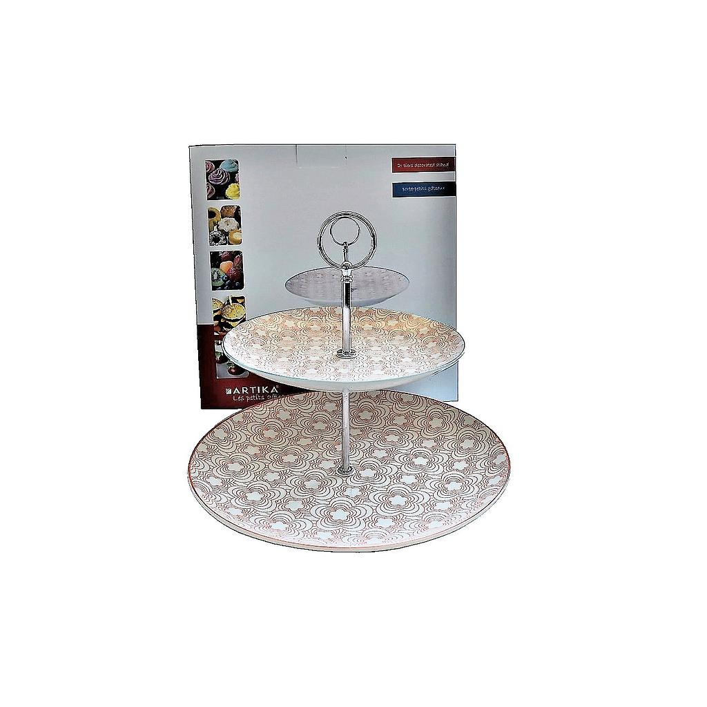 Artika Porte-Petits Gàteux Décoré/ 2 Étages 🚩PROMOTION